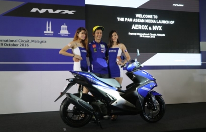 Valentino Rossi xuáº¥t hiá»‡n trong buá»•i há»p bÃ¡o siÃªu xe ga NVX táº¡i Malaysia